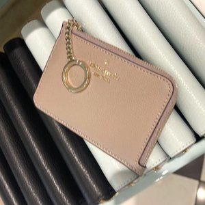 Kate Spade Darcy Medium L-Zip Card Holder Warm Taupe
